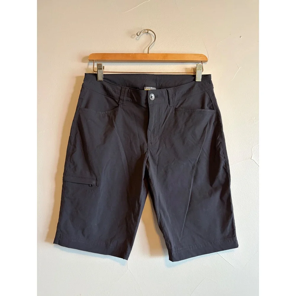 Eddie Bauer‎ First Ascent Women Guide Shorts Black Hiking Outdoor Size 4